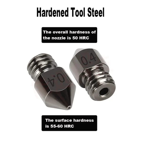 Nozzle Hardened Steel MK8 0.4mm ACRA 3D Printing